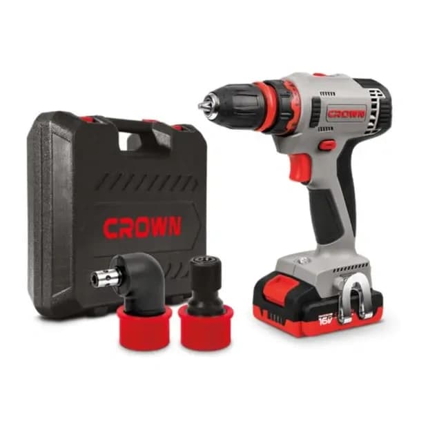 Visseuse perceuse sans fil 16V multi-mandrin 2batteries 1,5AH Crown CT21082HQ-1.5 BMC